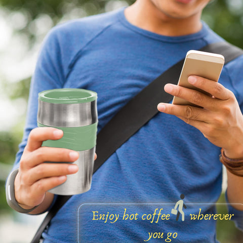 Operación con un solo botón de Mixpresso verde para café rápido.