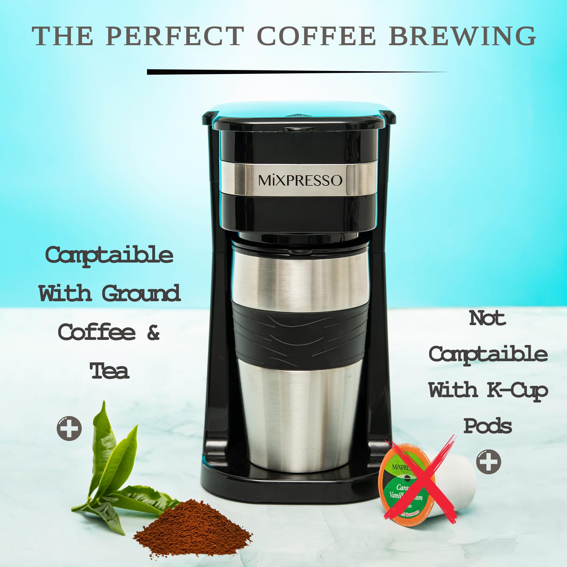 Mixpresso cafetera una-taza con un solo botón para comodidad diaria.