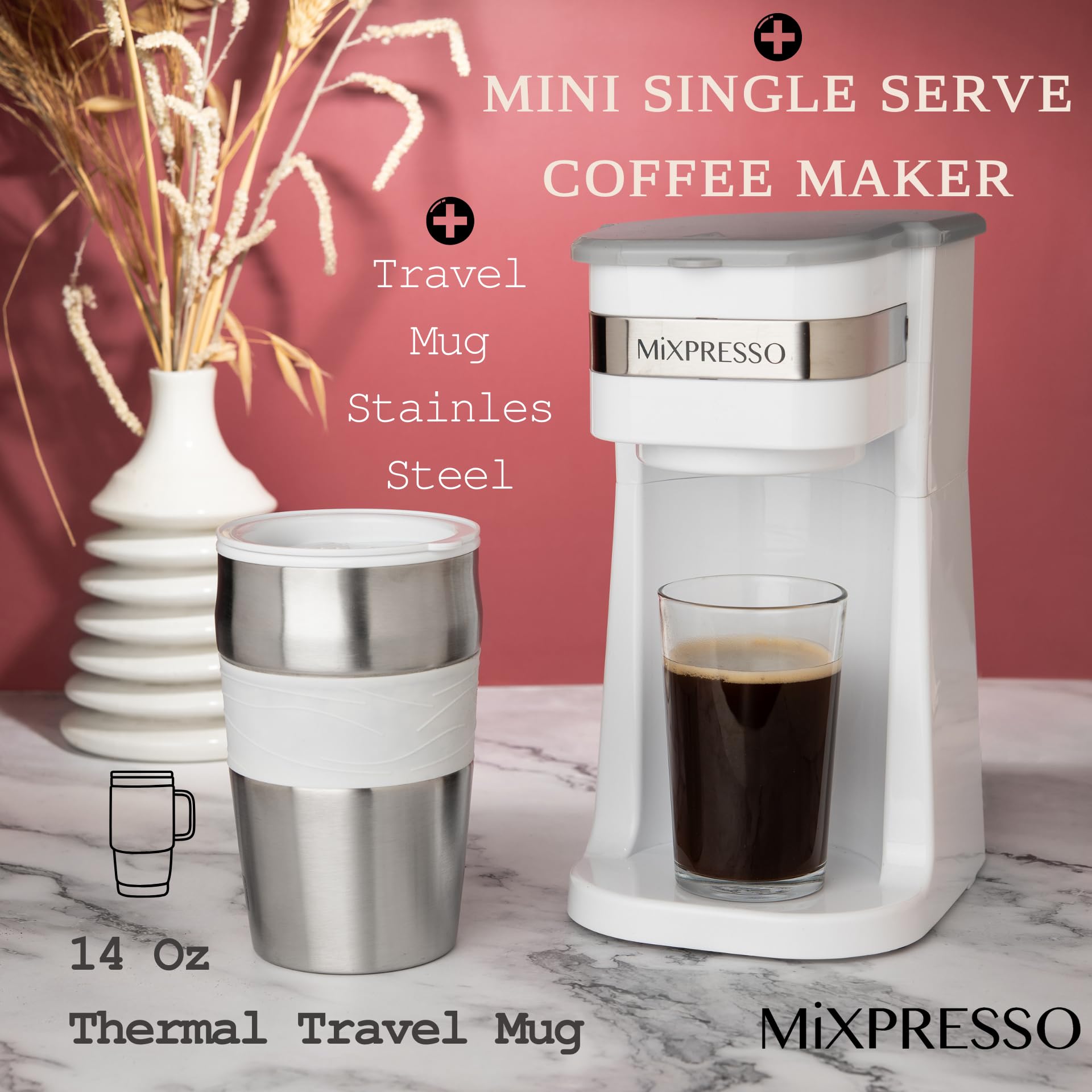 Mixpresso operación con un solo botón para mayor comodidad.