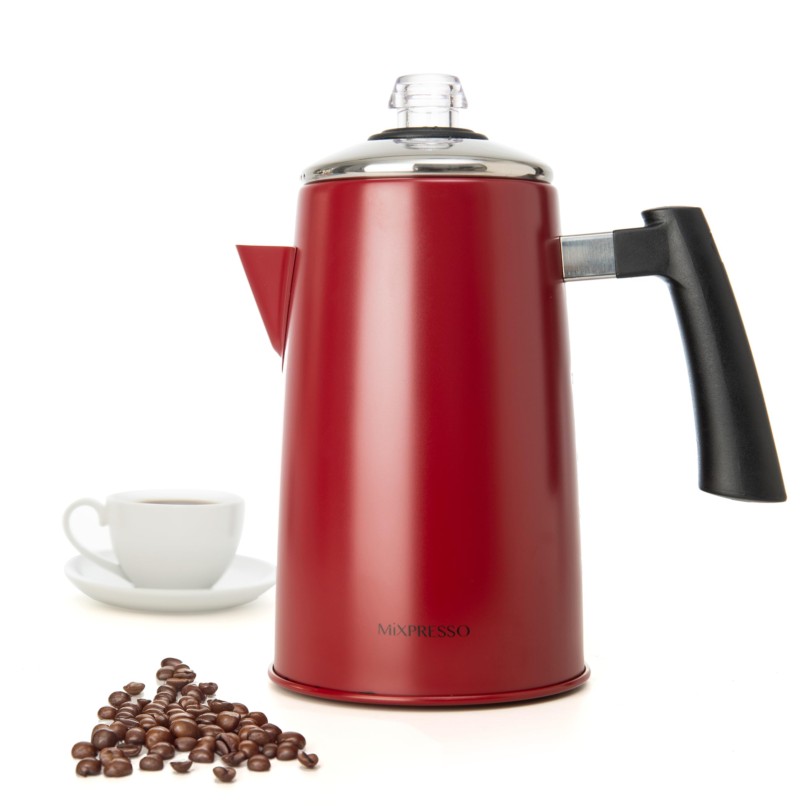 Mixpresso percolador cafe estufa 52oz: perfecta capacidad para reuniones al aire libre