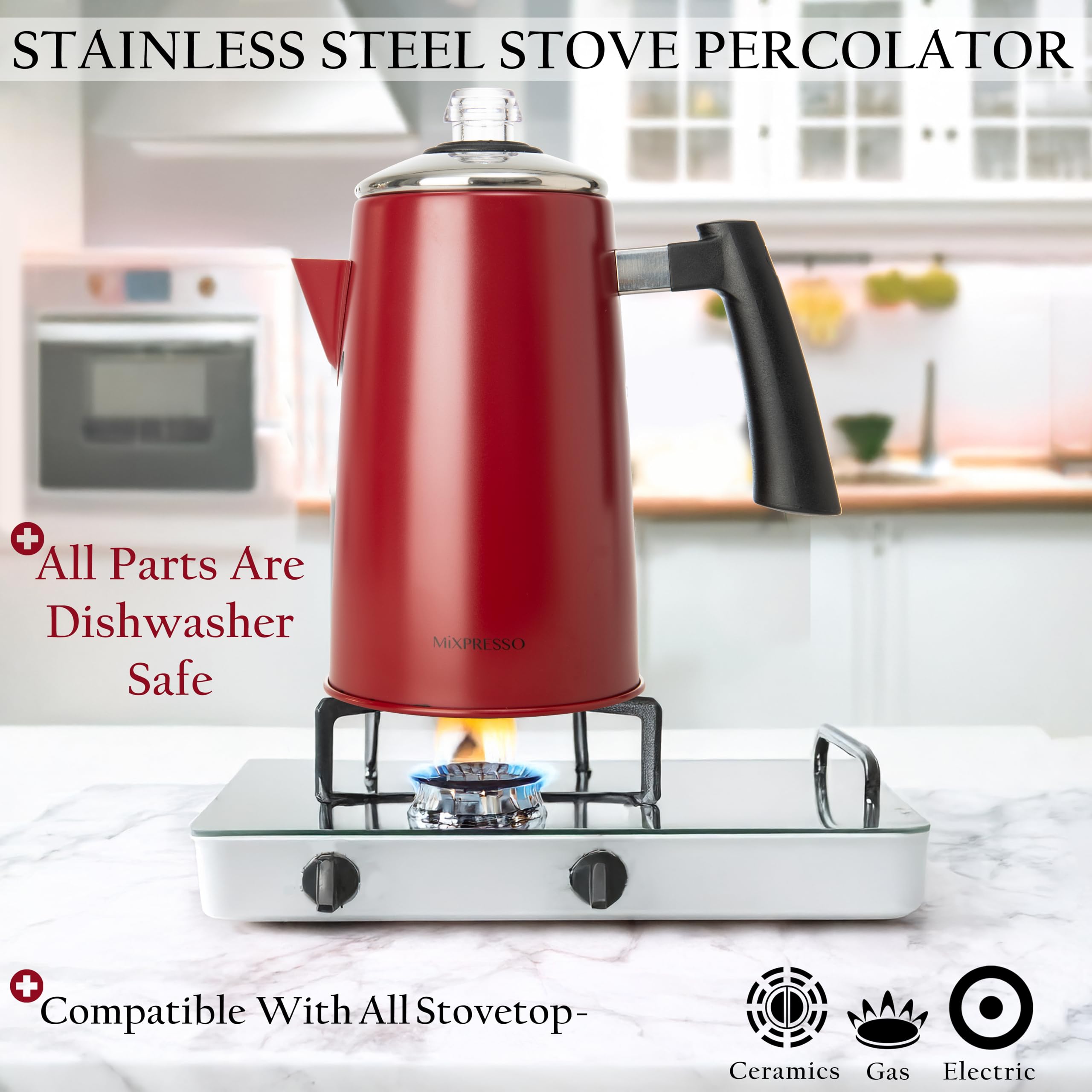 Mixpresso percolador cafe tapa despachable para limpieza rápida