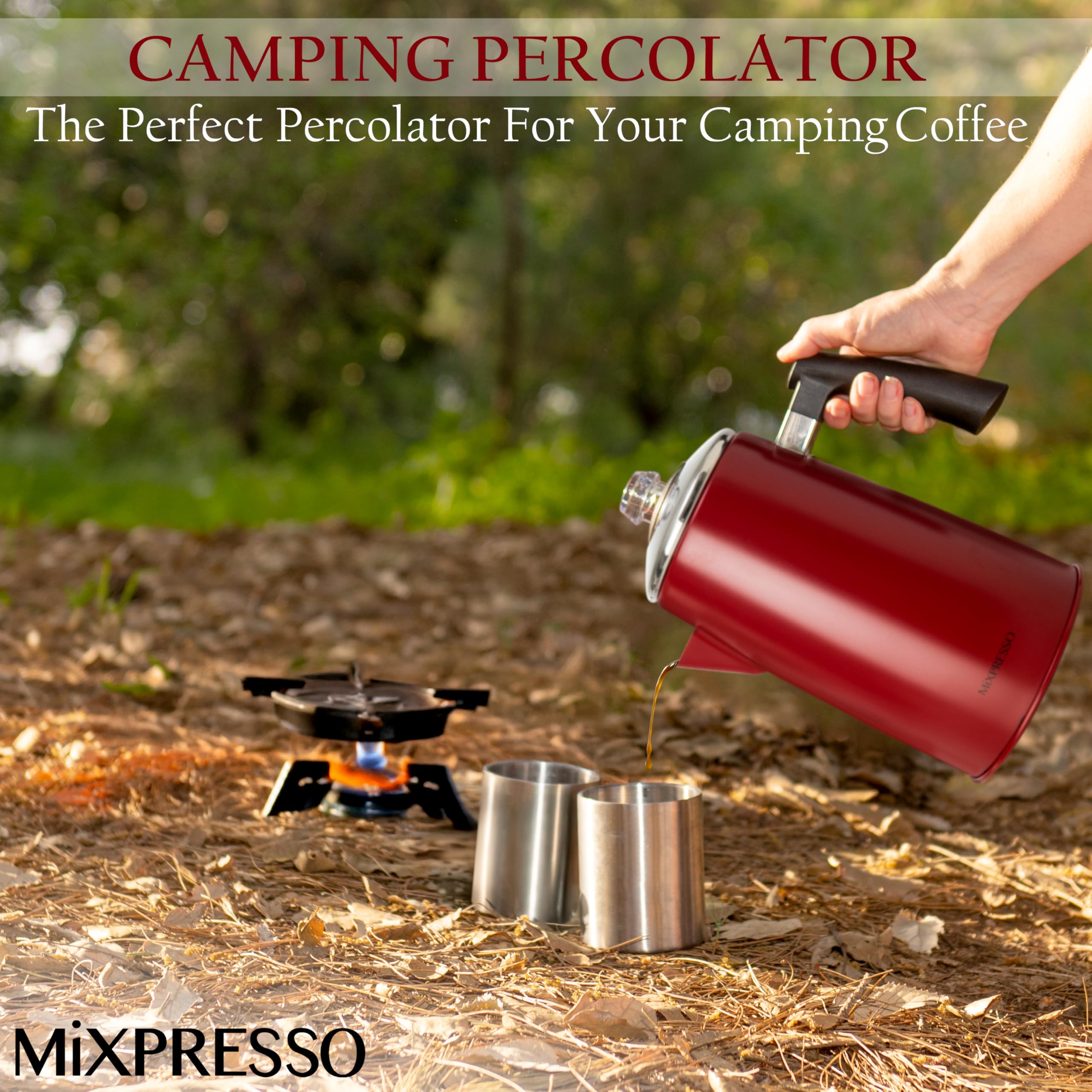 Mixpresso percolador cafe uso campo: ideal para aventuras y reuniones al aire libre