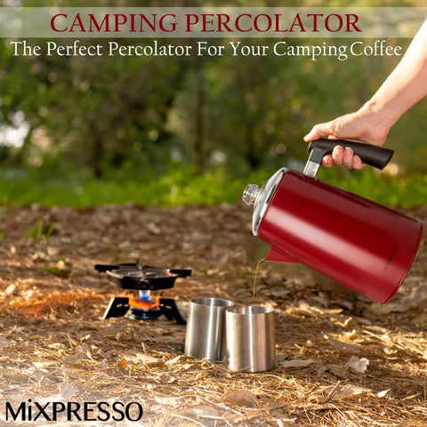 Mixpresso percolador cafe uso campo: ideal para aventuras y reuniones al aire libre