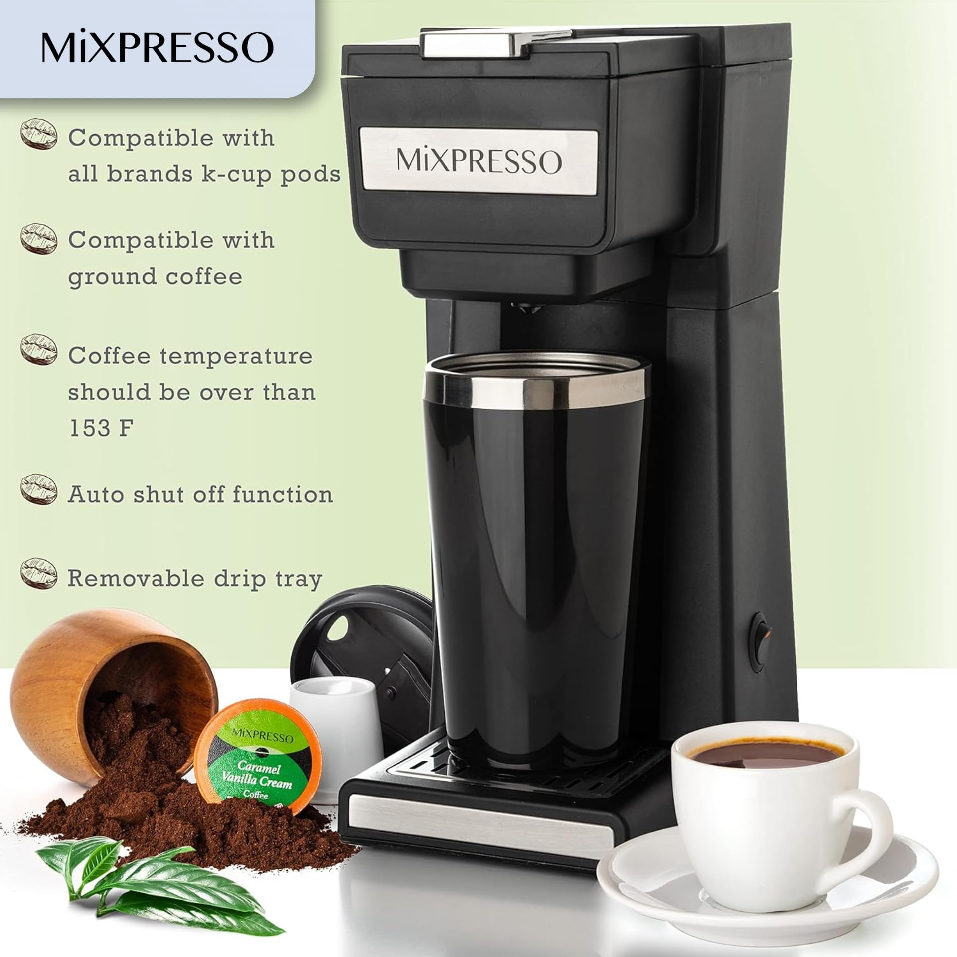 Mixpresso taza de viaje 14 oz incluida para llevar café
