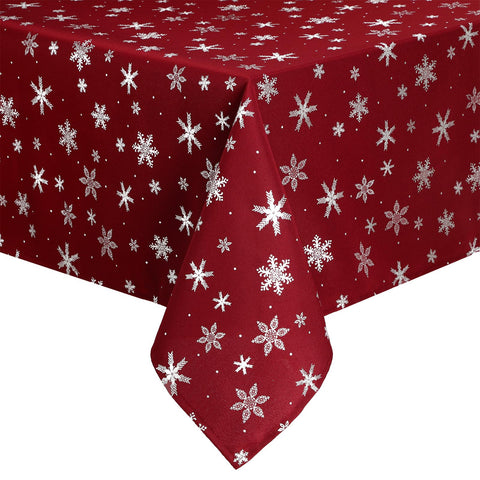 Mixweer mantel navidad copos nieve, protege la mesa para cenas festivas