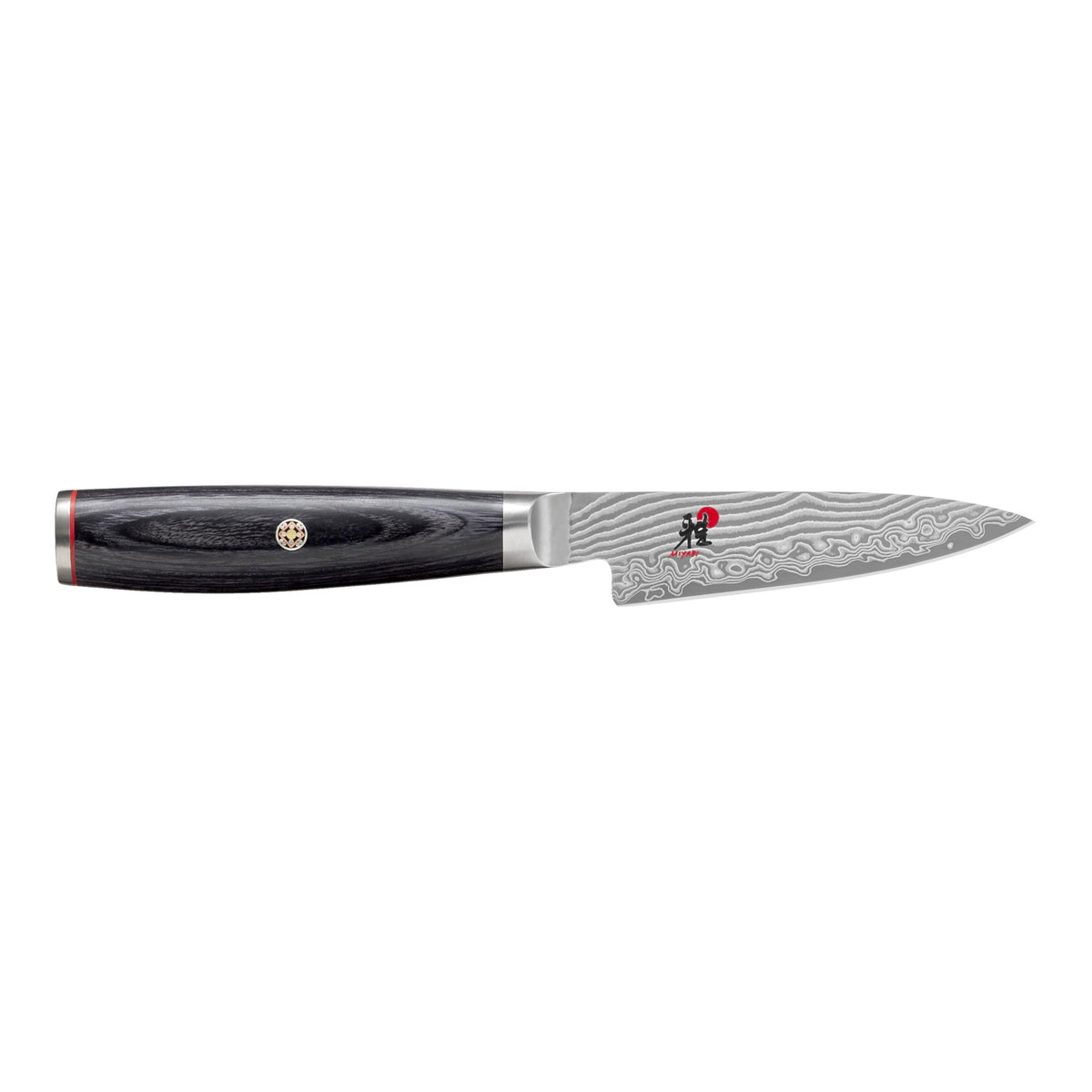 Cuchillo Miyabi Kaizen II para pelar, mango de pakkawood ergonómico para precisión.