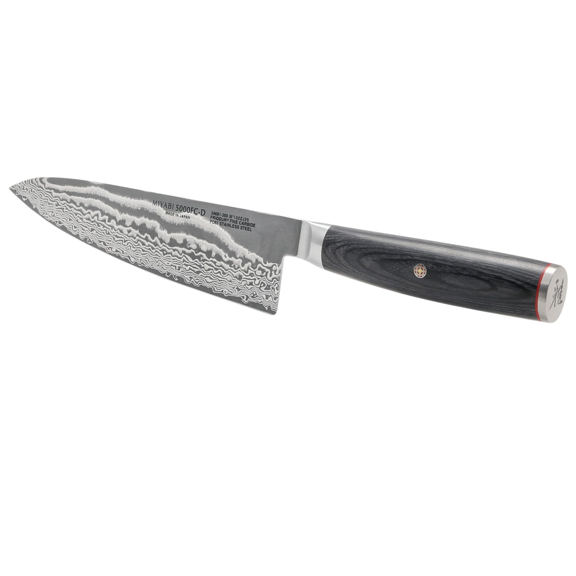 Miyabi Kaizen II diseño damasceno oscuro, estética artesanal en la cocina