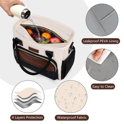 MIYCOO bolsa de almuerzo aislada mantiene comida fría o caliente por horas