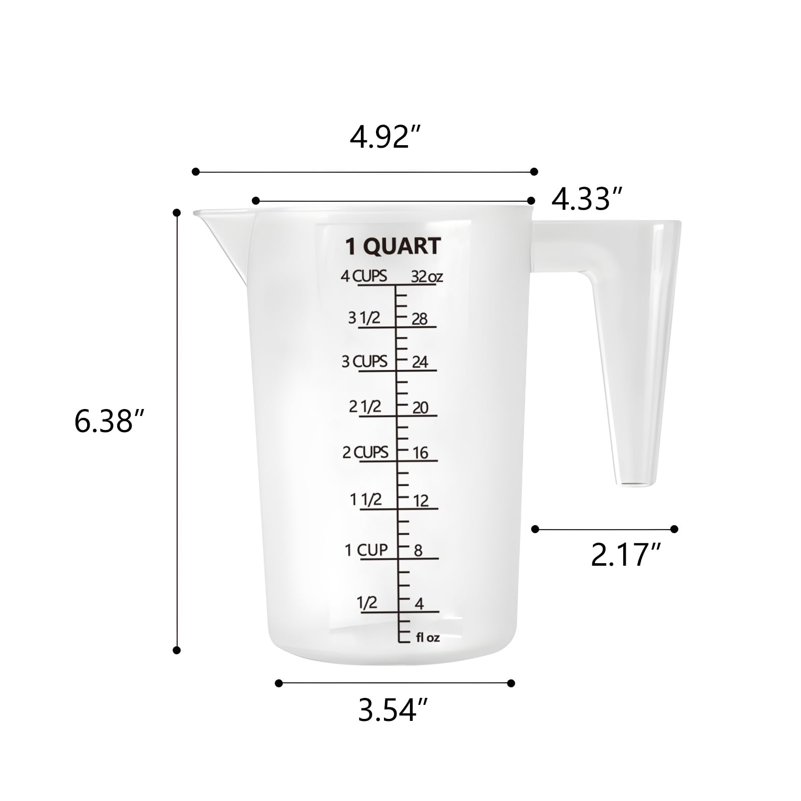 MiziDo taza medidora 64 oz para mezclas caseras y uso diario
