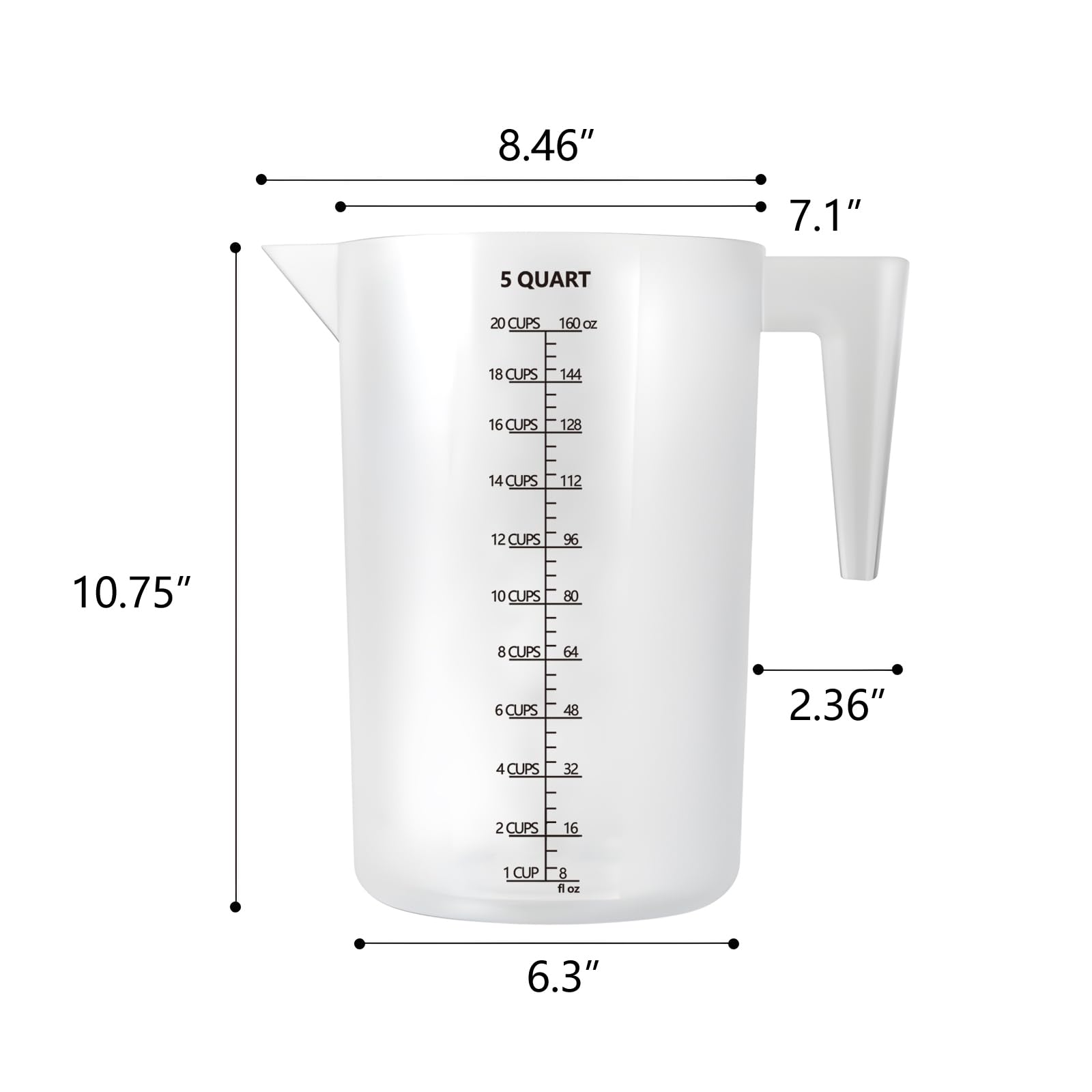 Uso en cocina Mizido: taza de medidas para hornear con precisión.