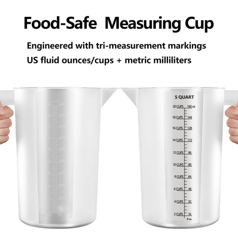 Taza con escala triple Mizido para medir oz, ml y tazas con claridad.