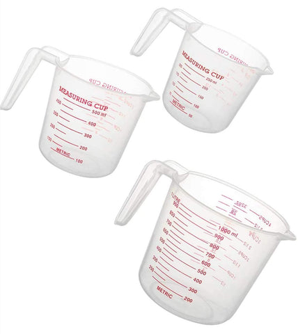 MIZORLIE: juego de tazas de medición 3 piezas para medir con precisión.