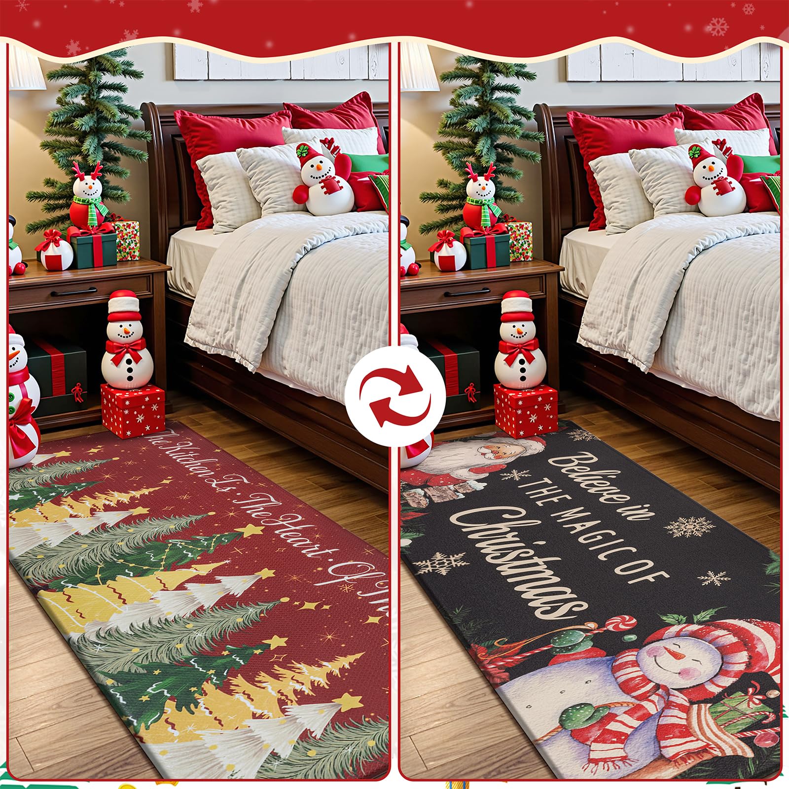 MJIAIDEA ambientación navideña para hogar 17x29 conjunto festivo y práctico