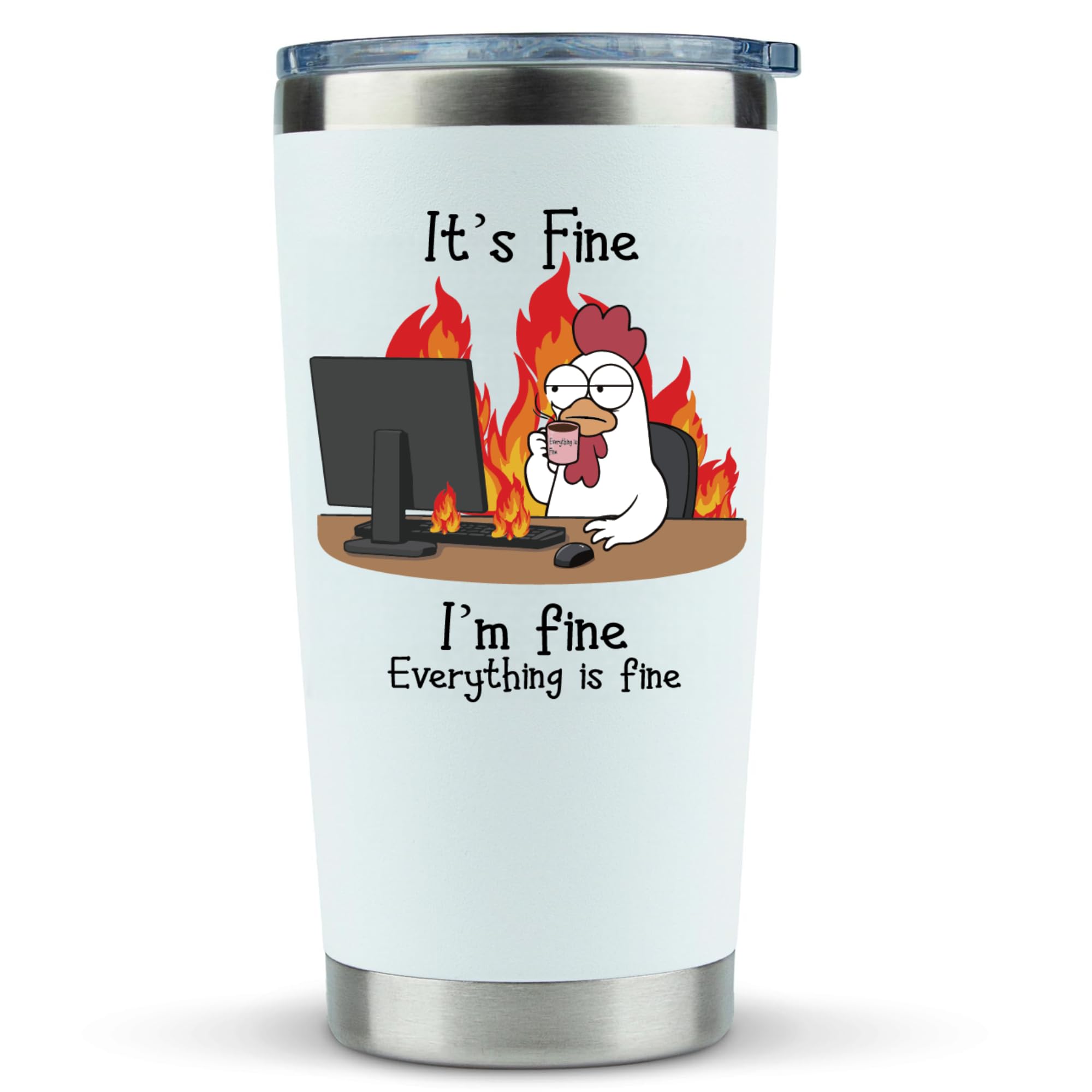 Taza MJZAKEFR 20oz de doble pared mantiene bebidas a temperatura para oficina.