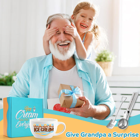 Mkeevee Abuelo gran capacidad: cuenco amplio para helado, cereal o fruta.