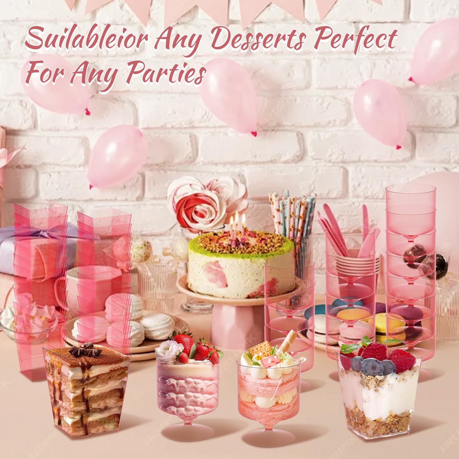 Cucharas rosa Mkoeveng, diseñadas para recoger helados y mousse con facilidad.