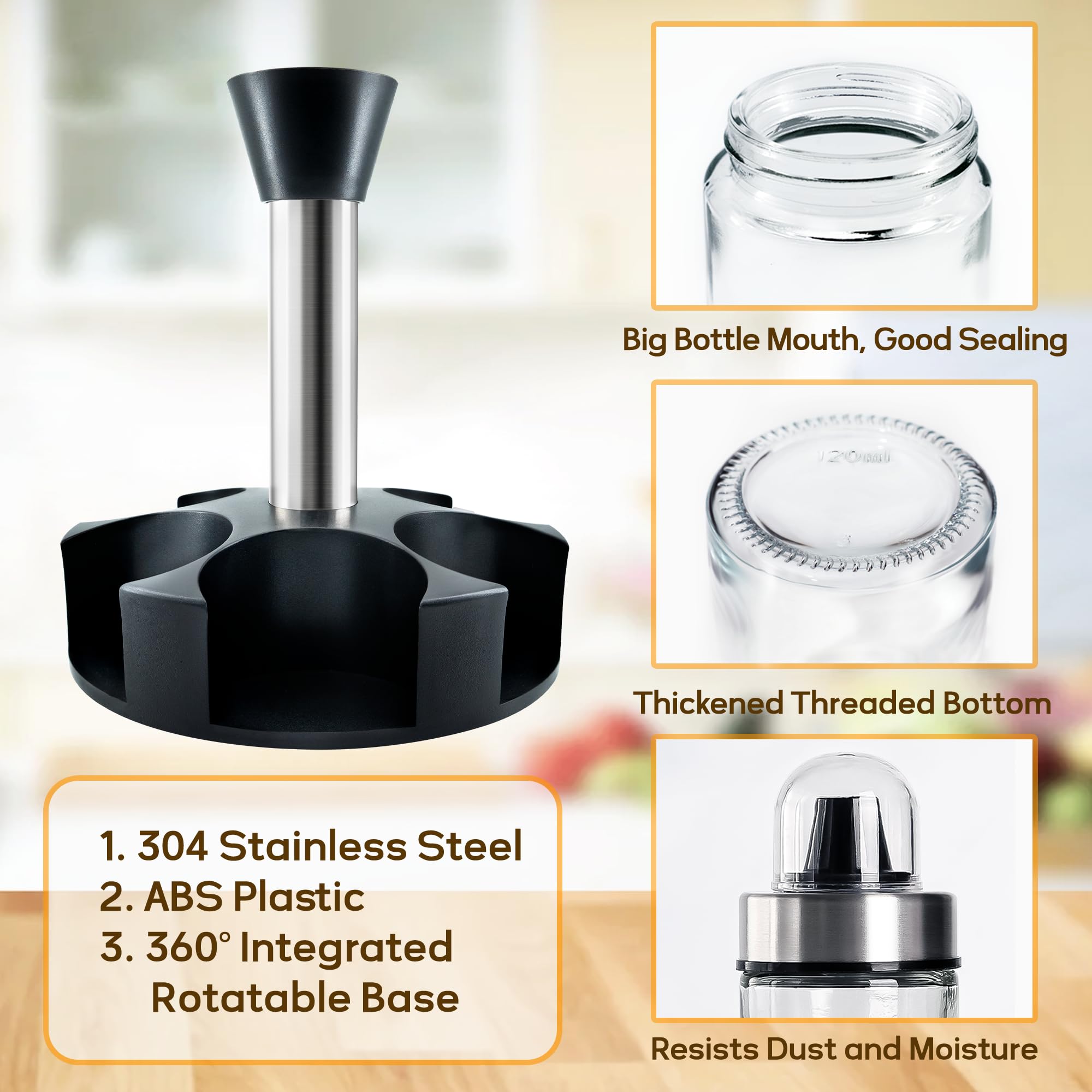 Dispensadores de cristal Mlici para aceite, visibilidad clara