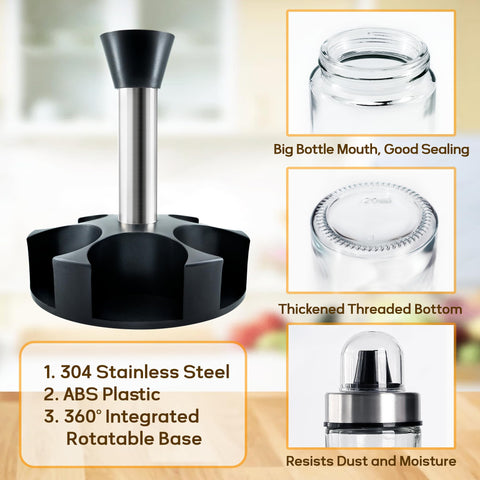 Dispensadores de cristal Mlici para aceite, visibilidad clara