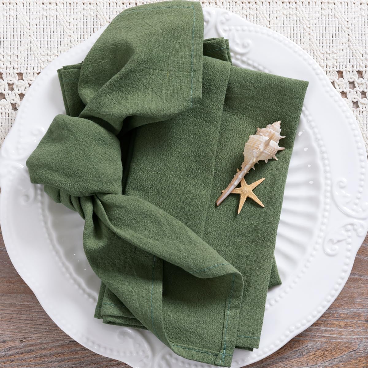 MLMC servilletas verde oliva ocasiones especiales para bodas y eventos