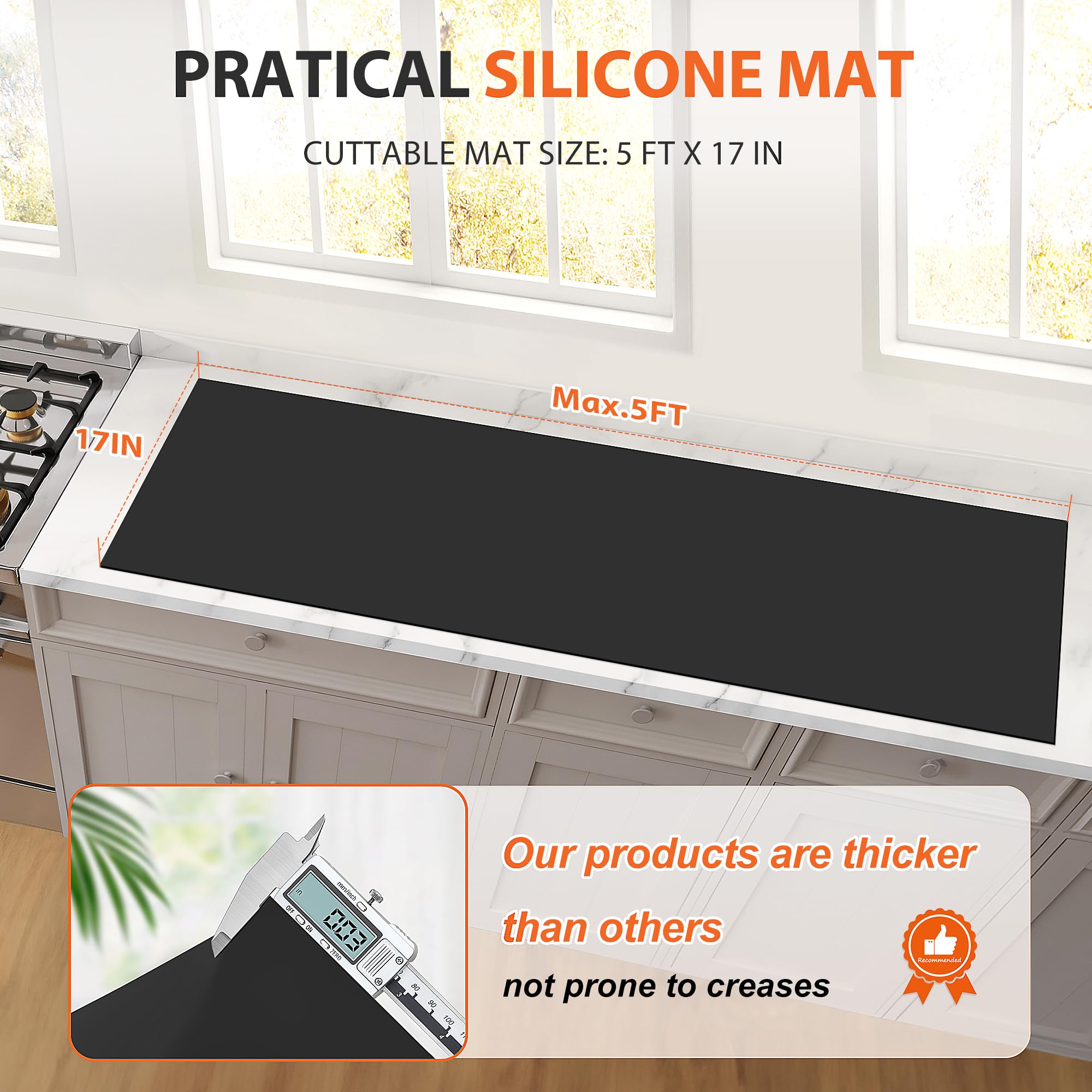 MMMAT protector de superficie de cocina, protege contra calor y manchas.