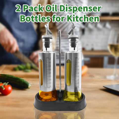 MNTUOS conjunto de dos botellas con vertedores para cocina