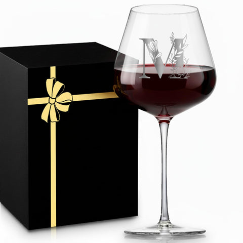 Copas MNZZ de cristal inicial para mujer, regalo elegante.
