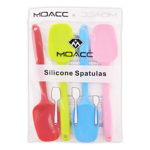 MOACC espátulas silicona 10,6 pulgadas kit de 4 piezas para repostería.