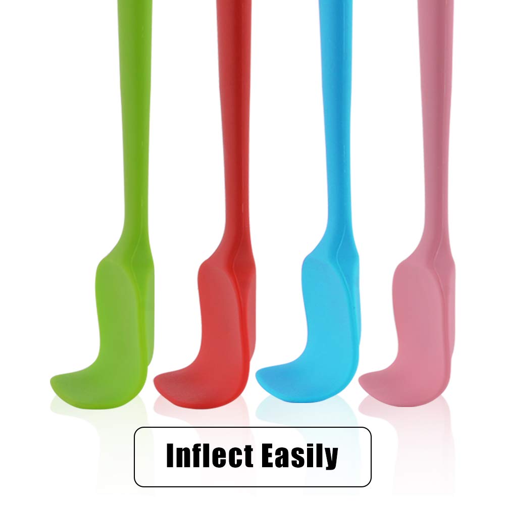 MOACC espátulas silicona 10,6 pulgadas mango ergonómico para agarre cómodo.