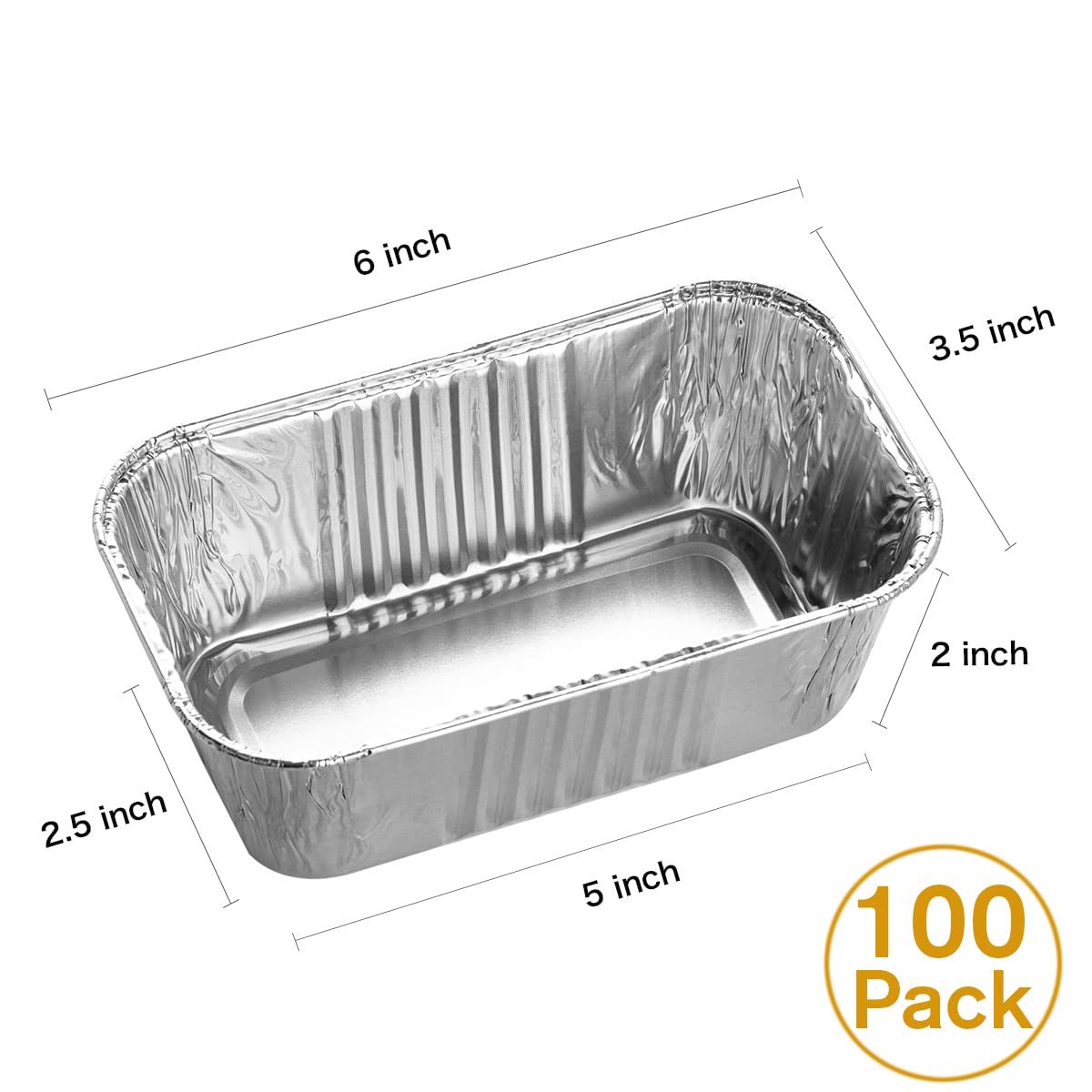 MOACOCK conjunto de 100 minipan de aluminio desechables para múltiples horneados