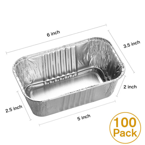 MOACOCK conjunto de 100 minipan de aluminio desechables para múltiples horneados