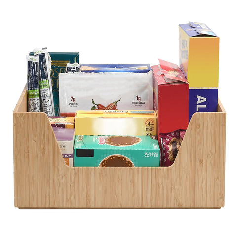 MobileVision caja bambú con pies de goma para proteger superficies y evitar deslizamientos.