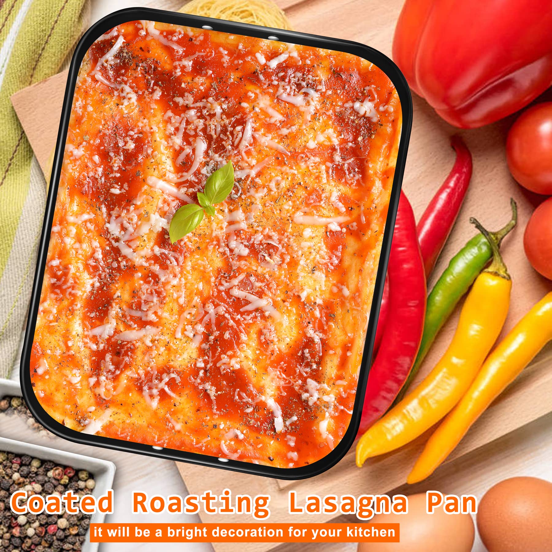 Bandeja de 16x12x3 pulgadas para hornear porciones grandes y recetas intensas.