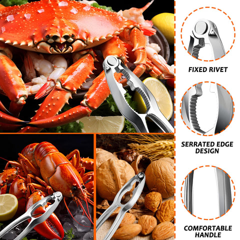 Mobzio rompe-cangrejos-mariscos-5-unidades: rompecangrejos duraderos para extraer carne