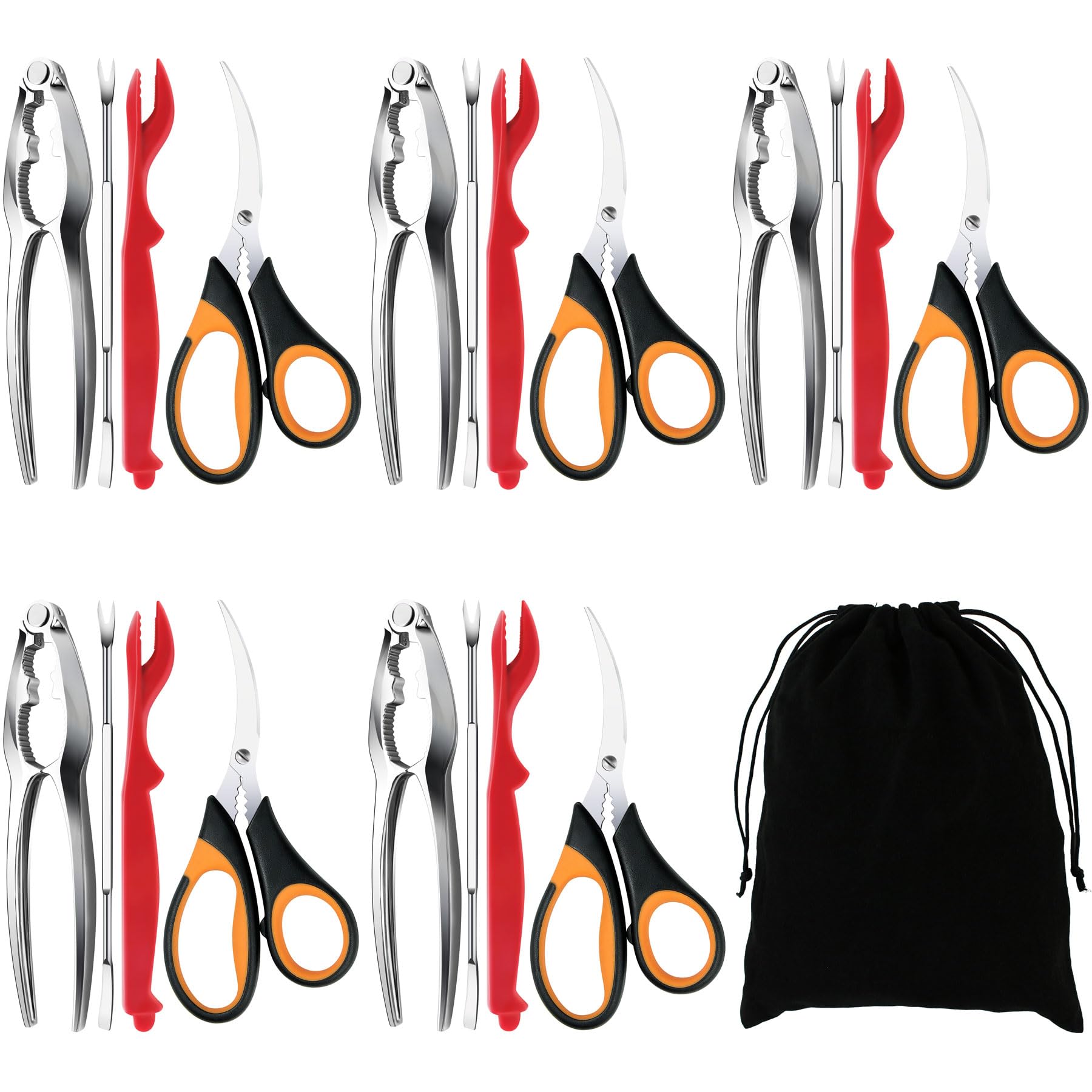 Mobzio set-mariscos-21-piezas: kit completo para servir mariscos con facilidad