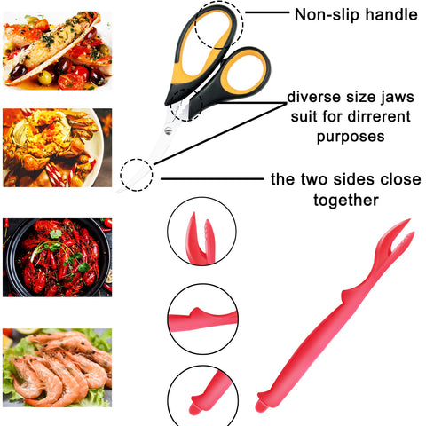 mobzio tijeras para mariscos, corte controlado de caparazones