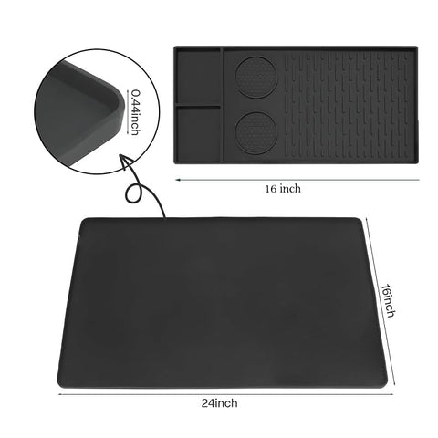 MOCETY Estera de secado removible para tazas y utensilios, diseño 2-en-1.