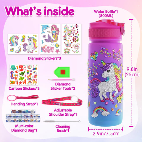 Botella de agua Mocoosy 27oz, tapa a prueba de fugas para uso diario