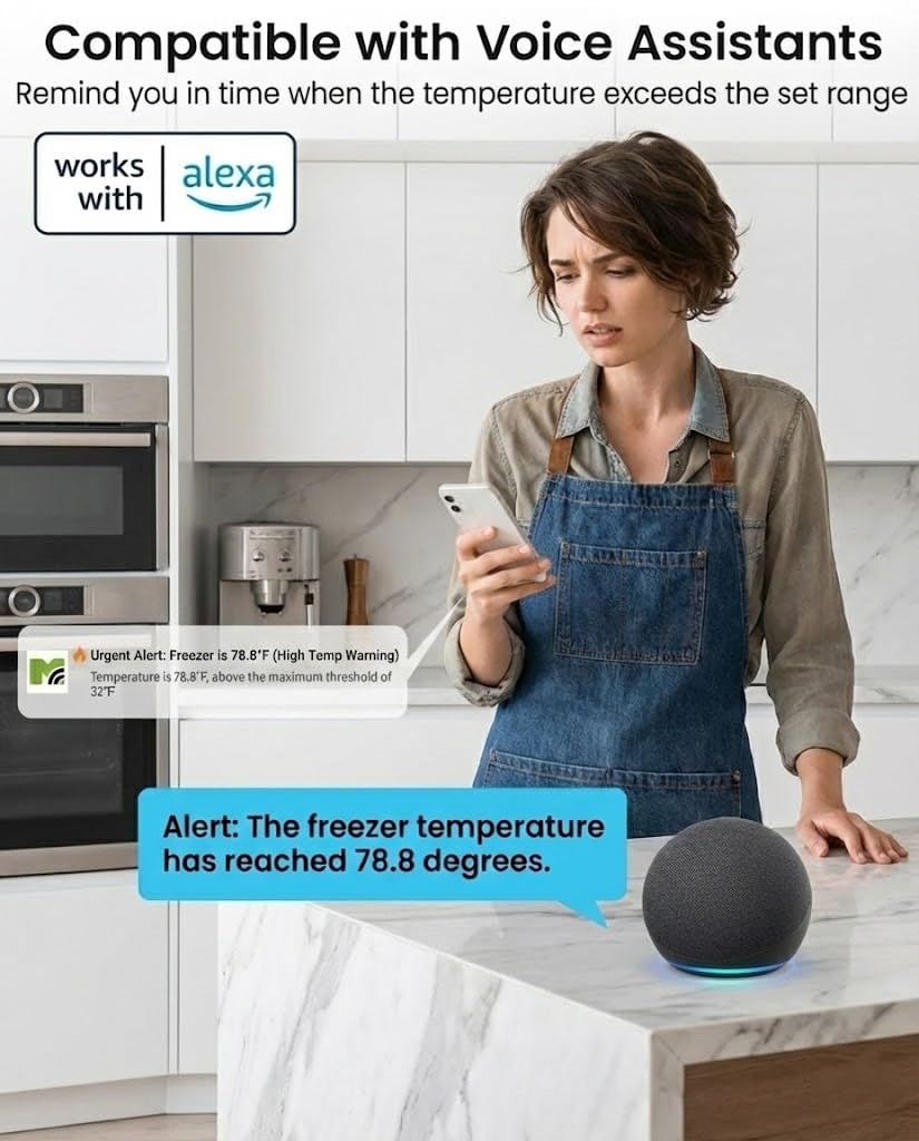 Rango de temperatura de MOCREO de -40°F a 257°F con precisión.