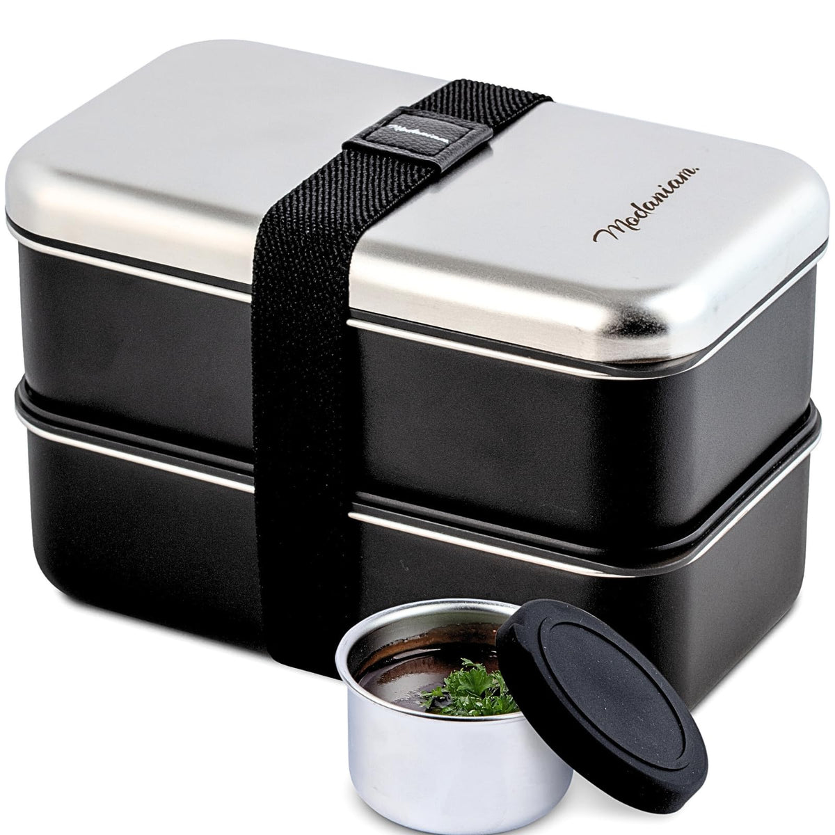 Modaniam Bento inoxidable apilable con compartimentos para comidas equilibradas