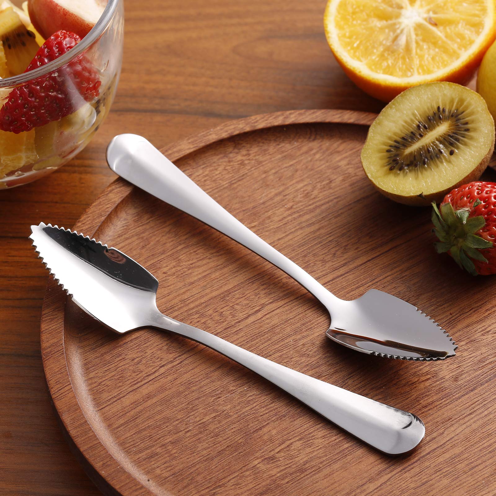 ModaSin cucharas pomelo con borde serrado para extraer secciones
