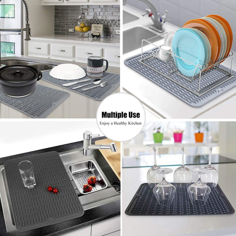 MODENGKONGJIAN tapete para secar platos, plegable para ahorro de espacio.