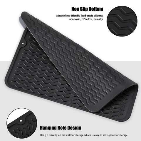 MODENGKONGJIAN tapete para secar platos, fácil limpieza y almacenamiento.