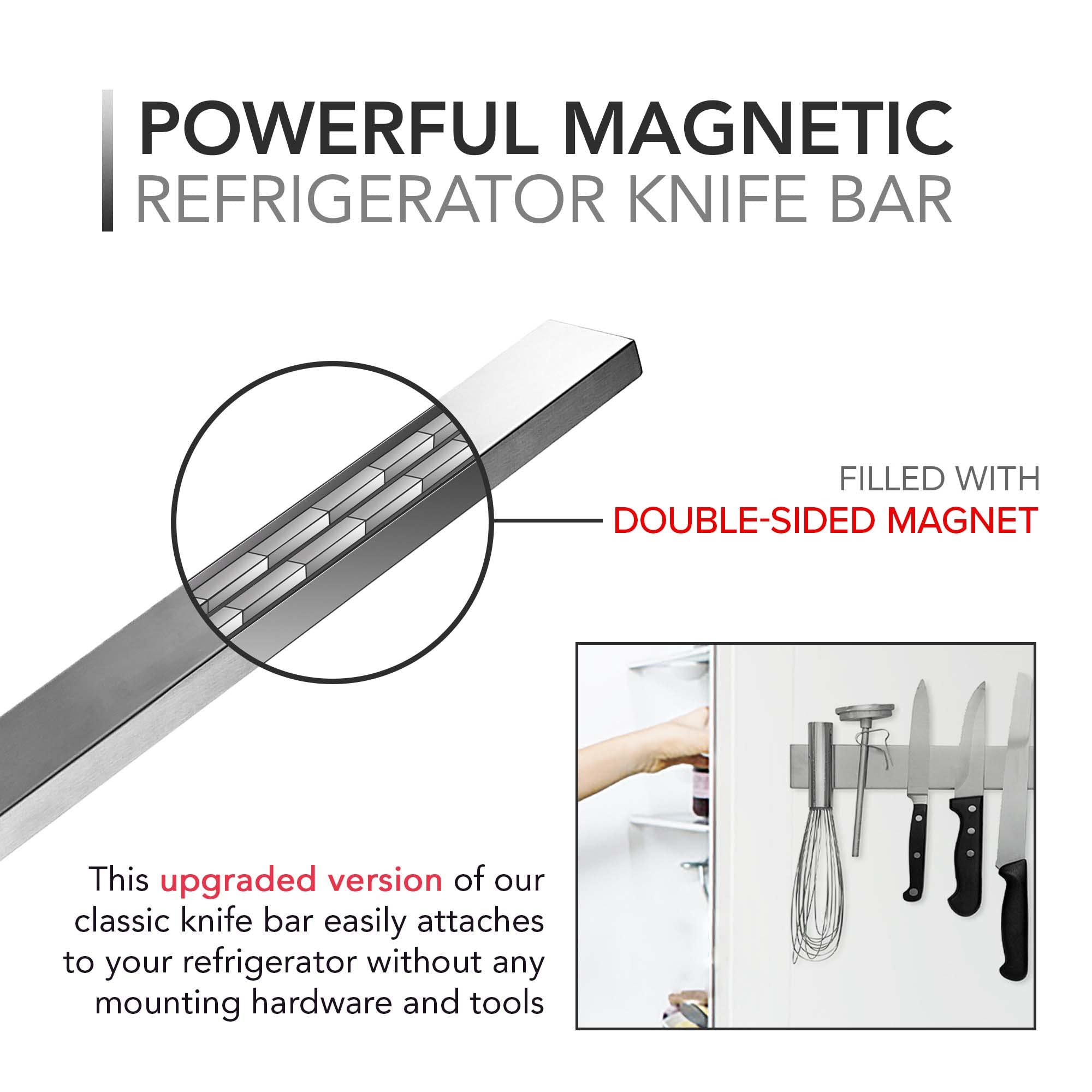 Modern Innovations imán fuerte en primer plano para cuchillos y utensilios