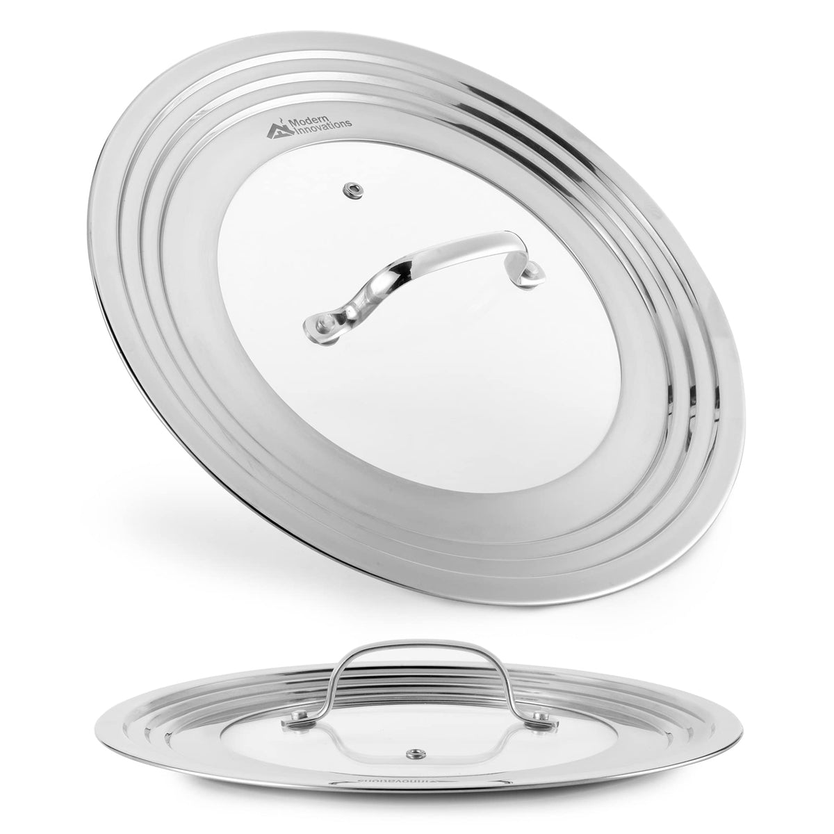 Modern Innovations tapa universal con cristal templado para ollas y sartenes, facilita vigilar la cocción
