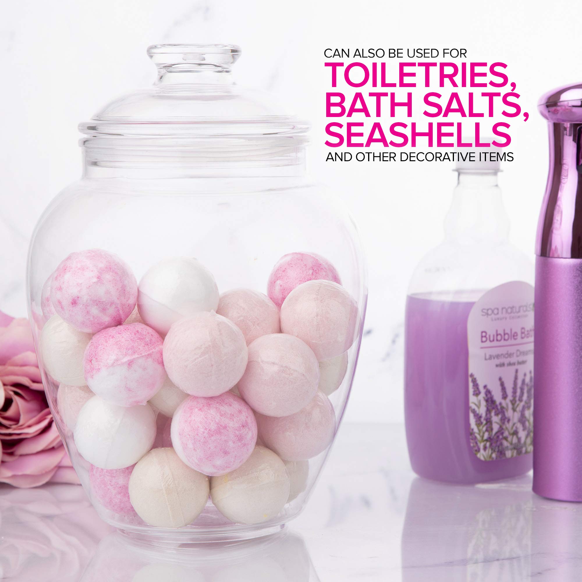 Modern Innovations tarro acrílico 128 oz, ideal para baño y organización