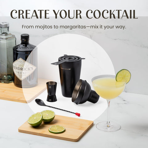 Abrebotellas Modern Mixology, práctico para abrir botellas durante reuniones.