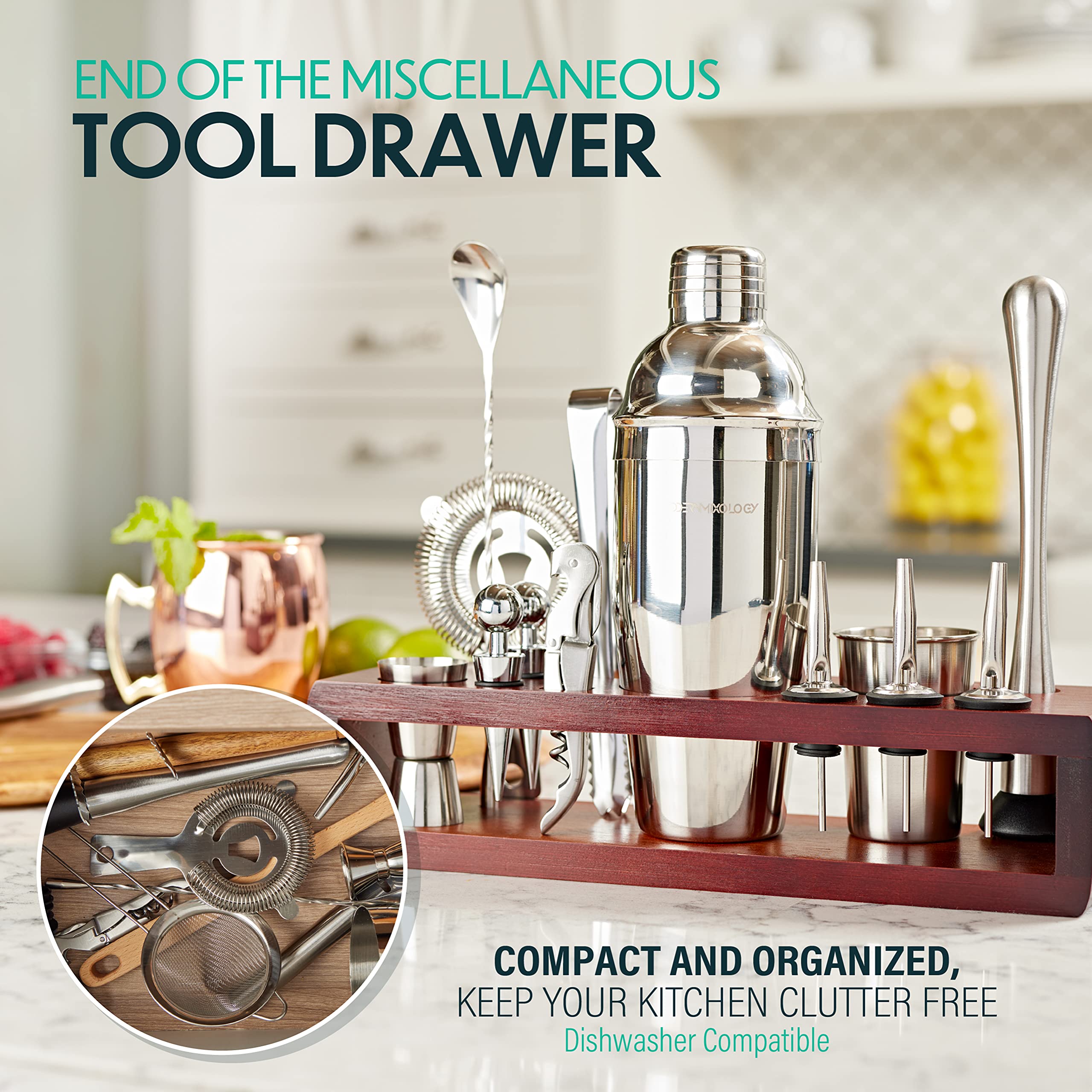 Colador Hawthorne Modern Mixology para filtrados limpios y rápidos