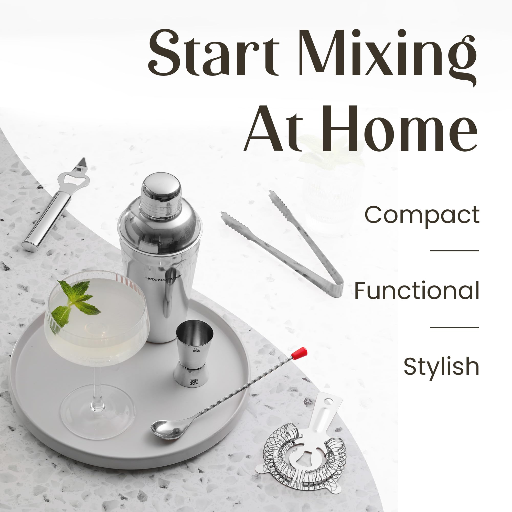 Modern Mixology colador Hawthorne para filtrado limpio