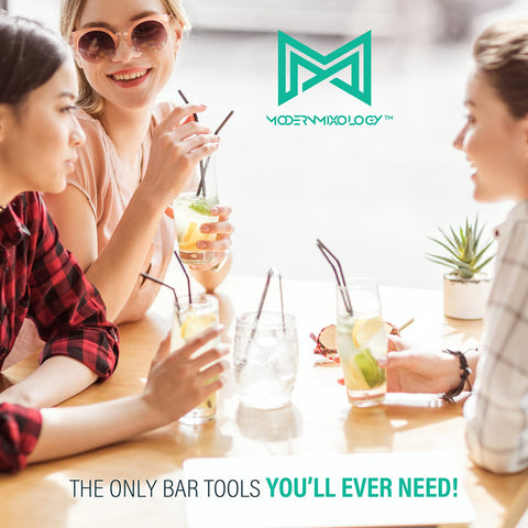Dispensadores de licor Modern Mixology con tapas para vertidos controlados