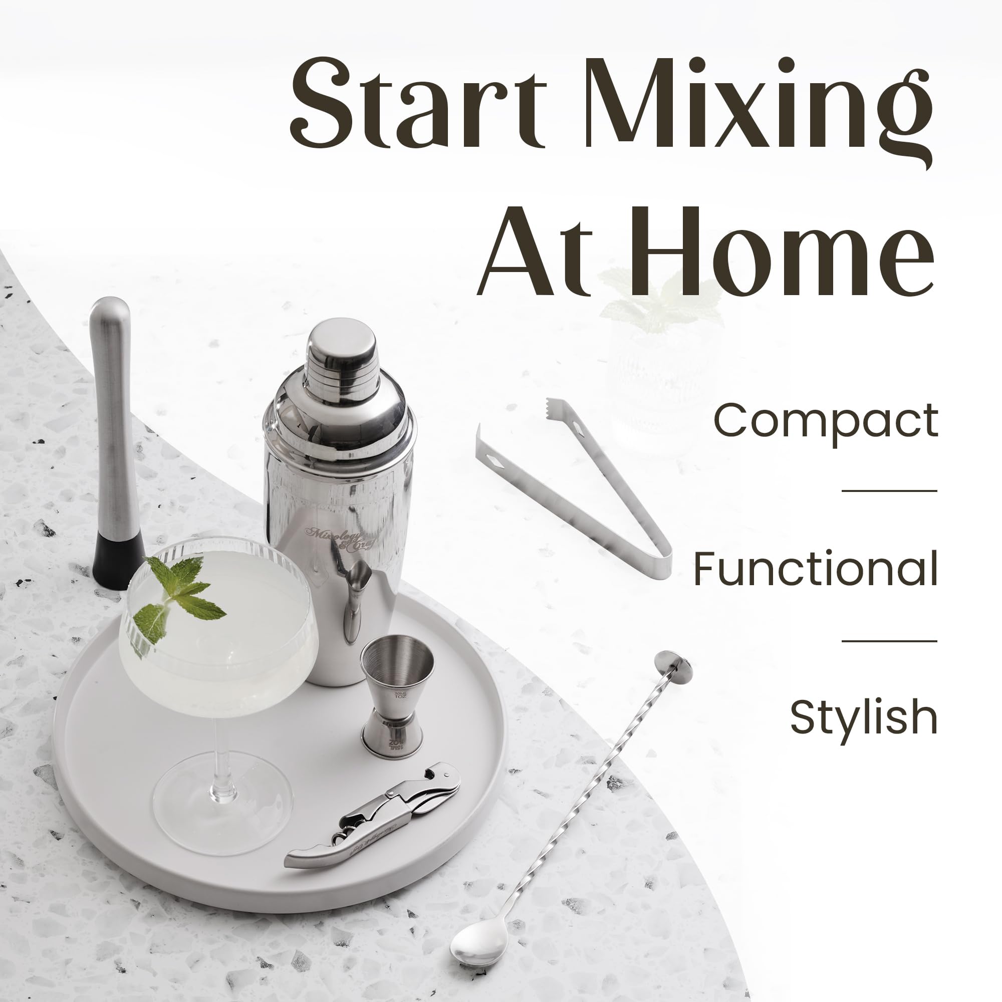 Modern Mixology macerador ergonómico para liberar aromas